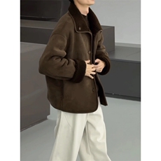 现货~双面穿皮毛一体麂皮绒夹克外套JK919P128，男装夹克，星座908