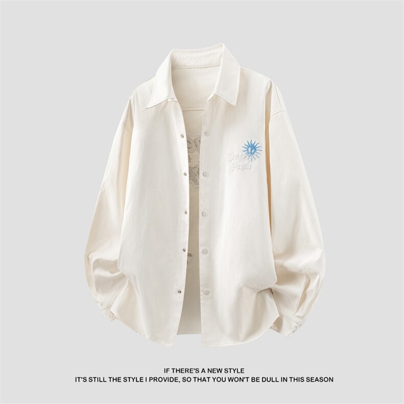 高品质鱼骨纹2026新款百搭翻领长袖衬衫A436-26019-P68118,男装衬衫,电商A436