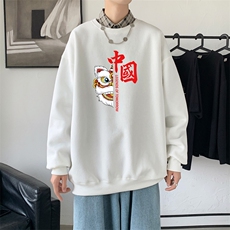 Y2414P38港风21秋季新款动漫圆领卫衣男潮流宽松青少年休闲外套，男装卫衣，星座510A-1