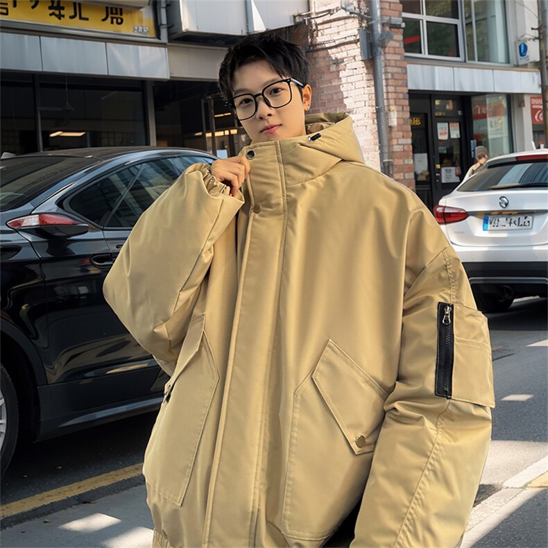 棉服男冬季新款港风宽松连帽棉衣MF9006-P90，男装棉衣，星座214-3