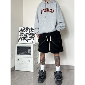 男款夏季设计感短裤A061-ED50017-P60控88-聚酯纤维图片