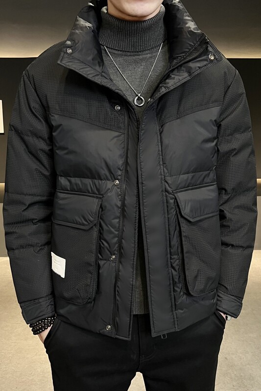 冬季短款立领羽绒服男日系面包服保暖外套Y902,男装棉衣,电商A239