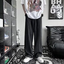 美式高街牛仔裤男夏季潮牌ins宽松阔腿裤拼接直筒长裤K3401-P38，男装牛仔裤，星座512-2