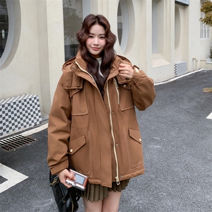 韩系工装派克羽绒服女2025冬季新款高端洋气休闲保暖90白鸭绒外套图片