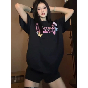 万针全刺绣工艺抖音得物高品质260克重磅纯棉双纱美式高街短袖T恤图片