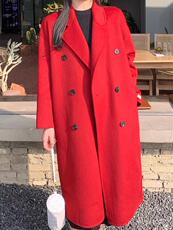2022新款欧美范儿时尚大方羊毛双面呢大衣，其它，L·H·X