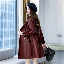 2021时尚洋气个性柔软百搭潮流拼接仿羊羔毛皮毛一体送腰带外套大衣，女装皮衣，韩美纤衣