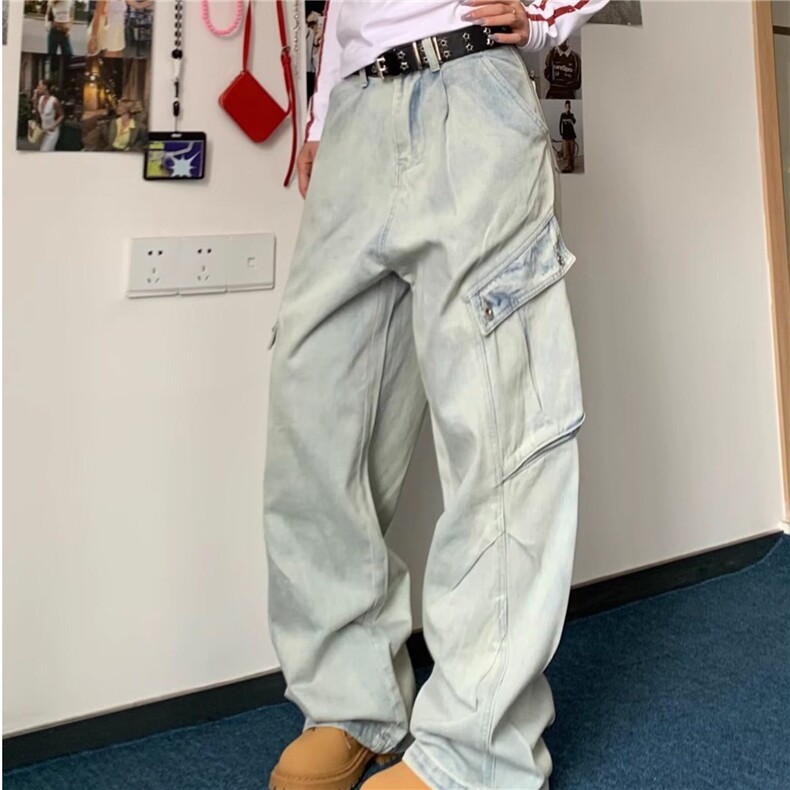 DN0092-P60抖音高品质大口袋牛仔裤男秋季高街水洗裤-网图现货,男装牛仔裤,星座603-2