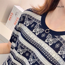 2025百搭时尚简约重工提花圆领，女装针织衫/毛衣，晨旭羊绒