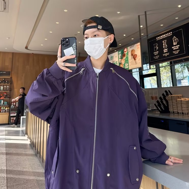 美式复古高街工装夹克休闲棒球服飞行员潮牌春秋季痞帅外套男生,男装夹克,星座716-3
