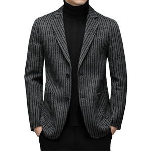 羊毛双面呢外套男士冬商务休闲单西服宽松西装YL21VA2116-P315图片