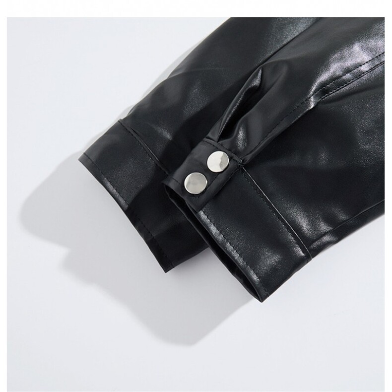 美式复古高级感PU皮衣夹克男女秋冬季街头机车服外套潮J1044-p68,男装皮衣,星座1008