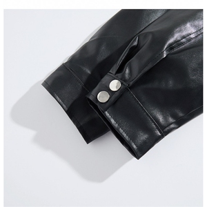 美式复古高级感PU皮衣夹克男女秋冬季街头机车服外套潮J1044-p68图片