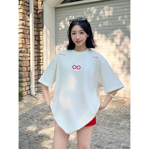 万针全刺绣解构设计260克重磅双纱纯棉高品质美式高街短袖T恤特35图片