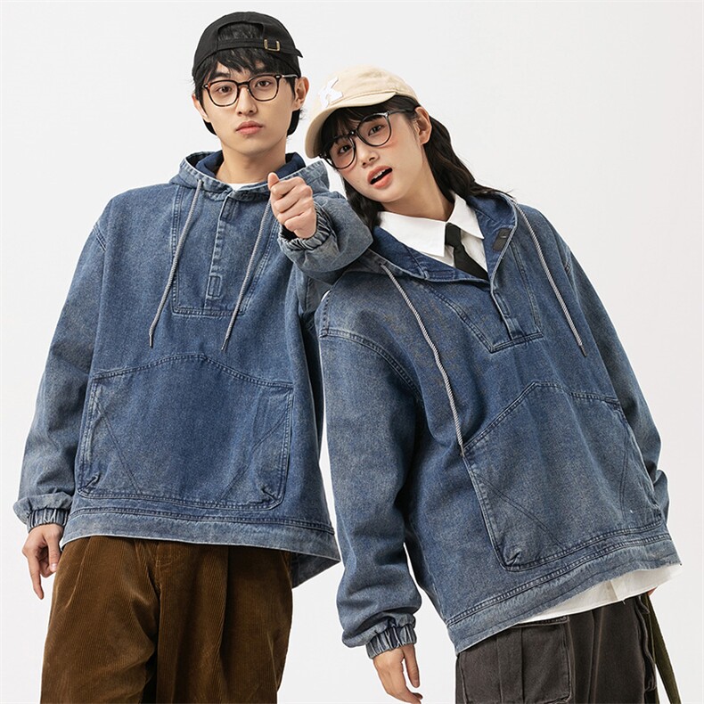 2026春季新款男装日系潮牌宽松连帽牛仔外套休闲夹克JK580-F135,男装工装外套,电商A101（原外27）