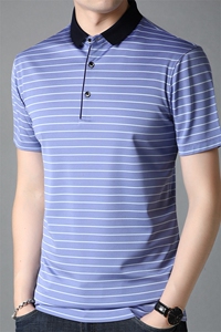 夏季男士新款POLO衫青年休闲冰丝翻领体恤男短袖衣P540图片