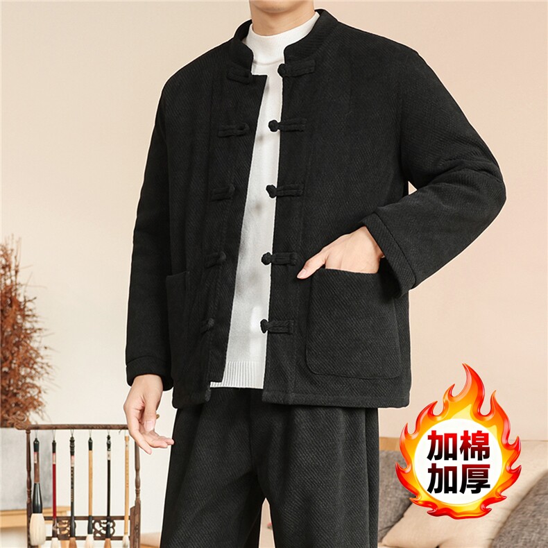 2025冬季风套装中式复古唐装棉衣棉绒保暖棉袄MY2532-P135,男装棉衣,电商A008