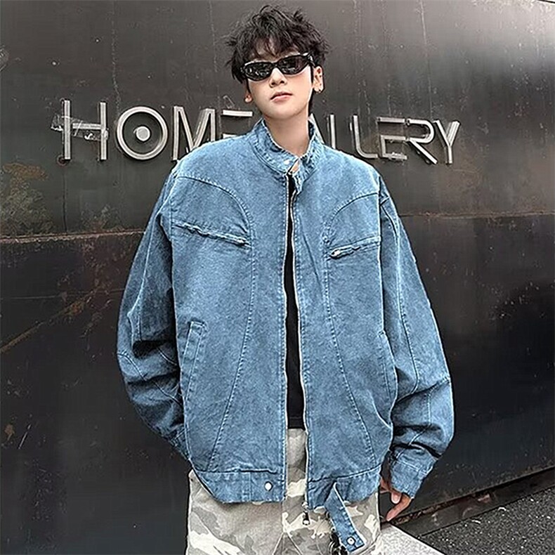 2026春新款水洗夹克痞帅廓形棒球服JK9333，男装夹克，星座1108