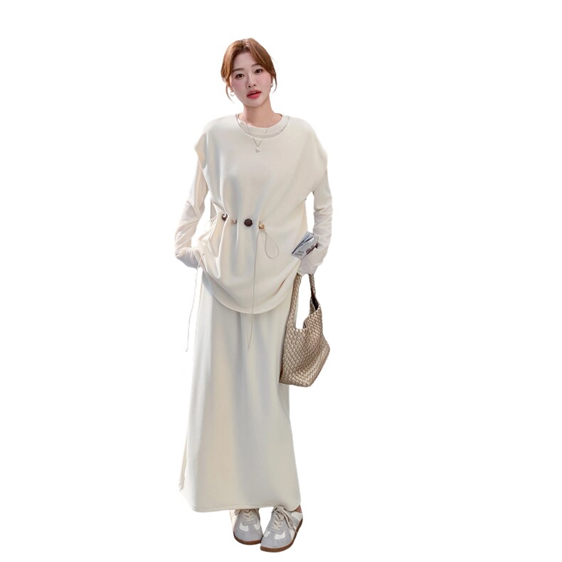 现货2D078-T1950-P195K298打底+设计感马甲+半裙两穿3件套高智风,女装套装/套裙,2D078