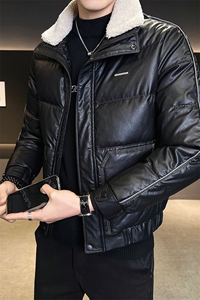 标50绒 羊羔毛领皮羽绒服男冬季2025新款 B255-7158-P210图片