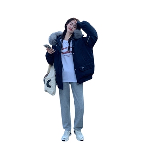 CC062-P120 棉服中长款冬加厚工装派克服面包棉衣保暖外套图片
