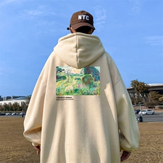 抖音得物供货可提供视频春装重磅美式宽松连帽卫衣DL2398，男装卫衣，电商A486-1