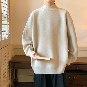 纯色半高领毛衣针织衫打底男士A367 MB04 P45控68图片