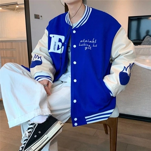 美式棒球服男女2023年早春新款学院风克莱因蓝外套W1124P58图片