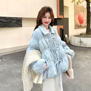 新款 现 货  蓝色丝绒羽绒服 2C007-509-P335-k498（90绒）图片