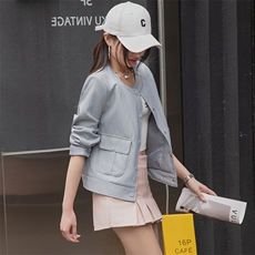 BAO款主推2025新款小个子宽松休闲秋冬气质洋气短款工装夹克上衣，女装皮衣，美拉德工厂直营店
