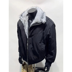 203-6 FM78 P93特 冬季座山雕毛领男加厚短款棉服图片