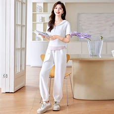 /休闲简约女2024年夏新款时尚短款连帽卫衣裤子，女装卫衣/绒衫，梦懿尔