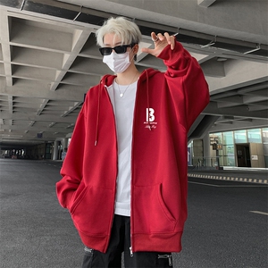 抖音得物高品质360G重磅阔版宽松光版纯色连帽卫衣外套KS163特P45图片