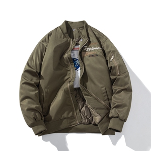 现货  三色带帽可拆卸秋冬飞行服棉服情侣装夹克图片