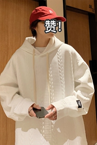2026秋季新款宽松潮流连帽卫衣男外套百搭休闲港风上衣图片