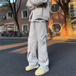 改卫裤A429-YK339-特批45 秋冬重磅工装休闲裤褶皱设计卫裤图片