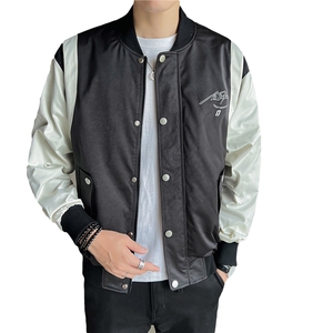 店主风男士日系休闲印花棒球服时尚潮流亮面夹克外套JK059-P145图片