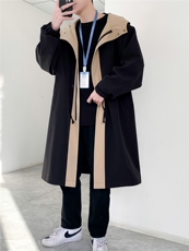 4W长年大货冲锋风衣男中长款大衣男F996薄P95加棉P115港风E，男装风衣，星座401