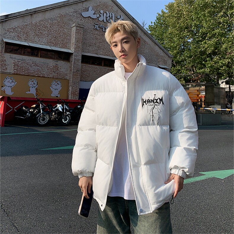 美式潮牌立领皮棉服男短款棉衣外套宽松面包服zx21批60,男装棉衣,星座307A