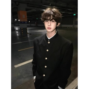 2025韩版潮流男士上衣帅气宽松港风西装外套男春秋百搭休闲西服图片