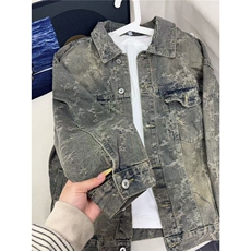 B221美式高街暗黑小众重工艺提花牛仔外套SY2434-特P70控118，男装工装外套，电商B221