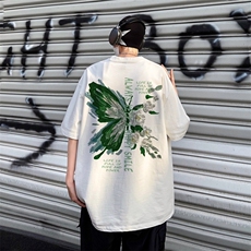 潮牌美式T恤短袖男款夏季薄款高街hiphop设计感小众纯棉情侣体恤，男装T恤，星座517A