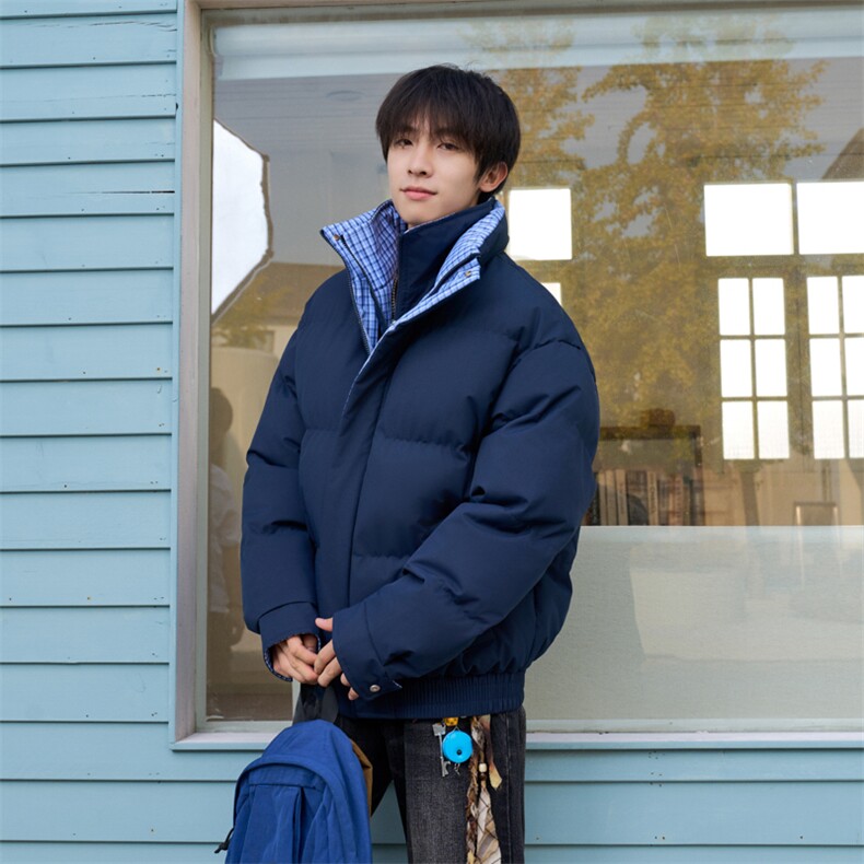 冬季新品得物美式潮流高品质格子加绒加厚棉衣外套棉服MY5566-P88,男装棉衣,星座610B-1