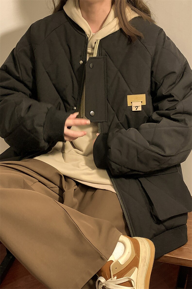 冬季2025新款港风男棉衣棉服青少年情侣装冬装中性外套S273-P118,男装棉衣,电商A233-1