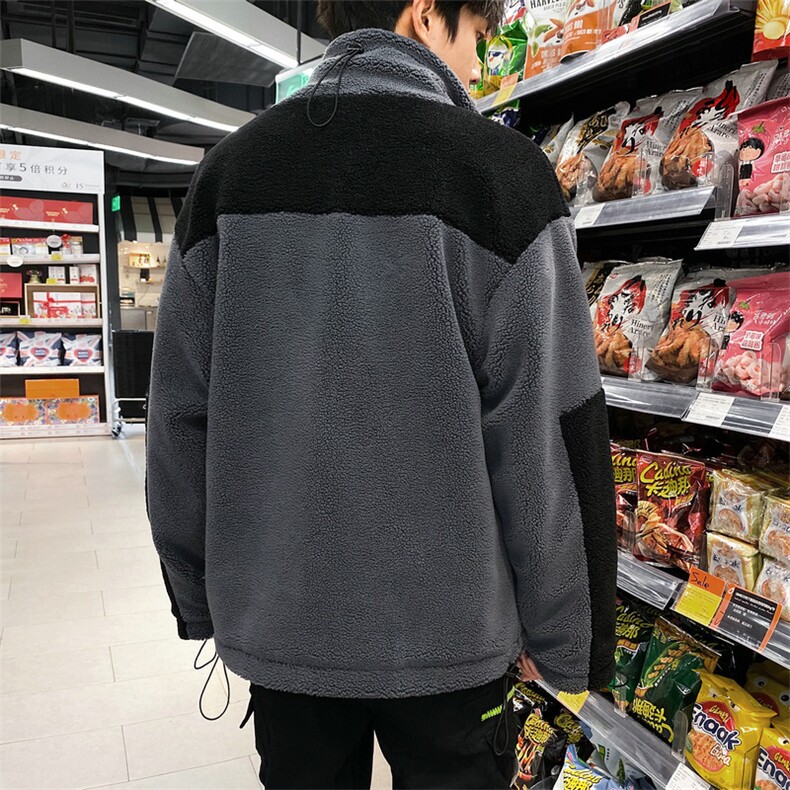 2021秋冬男生羊羔毛面料外套韩版宽松休闲棉袄棉衣潮DS600T,男装棉衣,电商A102