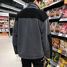 2021秋冬男生羊羔毛面料外套韩版宽松休闲棉袄棉衣潮DS600T，男装棉衣，电商A102