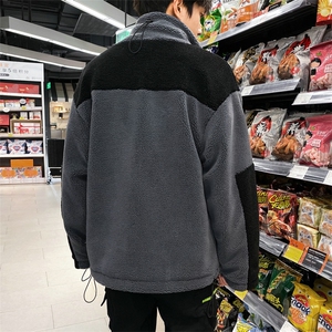 2021秋冬男生羊羔毛面料外套韩版宽松休闲棉袄棉衣潮DS600T图片