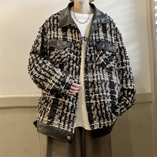 ！抖音直播小香风拼接夹克衫外套CP27-P100，男装夹克，电商B371