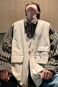 8XL-M 特大码衬衫男假两件拼接衬衫新中式坎肩马甲外穿CS508TP68图片