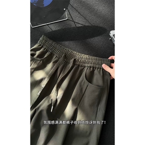 2026 春季新款 内景美式打褶弯刀工装裤M-5XL HK26075-特P35图片